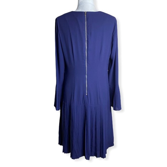 THE LIMITED Dress Sz 8 Astral Aura Purple Bell Sleeve Pleated NWT $99 - Picture 10 of 12